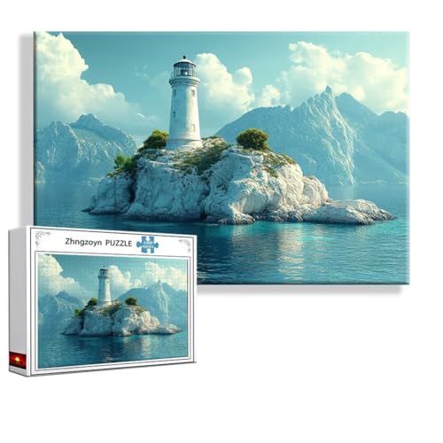 Puzzle Leuchtturm Landschaft 1000 Teile Groß XXL 75x50 cm, Jigsaw Art Impossible Erwachsene Anspruchsvoll, Klassische Jigsaw Erwachsene, Junge, Mädchen, Geschicklichkeitsspiel für Ganze Familie L-3 Puzzle Leuchtturm Landschaft 1000 Teile Groß XXL 75x50 cm, Jigsaw Art Impossible Erwachsene Anspruchsvoll, Klassische Jigsaw Erwachsene, Junge, Mädchen, Geschicklichkeitsspiel für Ganze Familie L-3 von Zhngzoyn