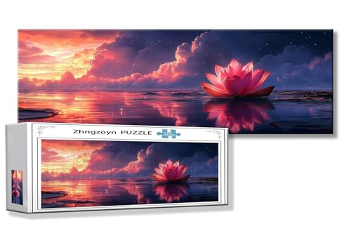 Puzzle Lotus 900 Teile Blume Puzzle Erwachsene Anspruchsvoll Groß XXL 87 x 34 cm Jigsaw Panorama, 2025 Impossible Jigsaw, Klassische Holzpuzzle für Erwachsene Männer, Frauen, ältere Menschen F-8 Puzzle Lotus 900 Teile Blume Puzzle Erwachsene Anspruchsvoll Groß XXL 87 x 34 cm Jigsaw Panorama, 2025 Impossible Jigsaw, Klassische Holzpuzzle für Erwachsene Männer, Frauen, ältere Menschen F-8 von Zhngzoyn