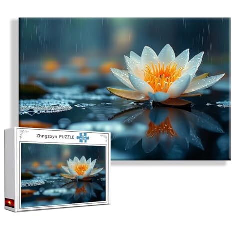 Puzzle Lotus Blume 4000 Teile Groß XXL 140 x 87 cm, Jigsaw Art Impossible Erwachsene Anspruchsvoll, DIY Klassische Jigsaw Erwachsene, Junge, Mädchen, Geschicklichkeitsspiel für Die Ganze Familie A-4 von Zhngzoyn