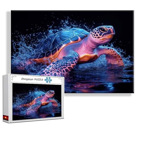 Puzzle Meeresschildkröten Tier 2000 Teile Groß XXL 100x70 cm, Jigsaw Art Impossible Erwachsene Anspruchsvoll, Klassische Jigsaw Erwachsene, Junge, Mädchen, Geschicklichkeitsspiel für Familie Q-1 von Zhngzoyn
