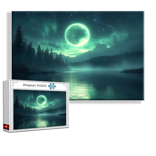 Puzzle Mond Aurora 3000 Teile Groß XXL 120 x 80 cm, Jigsaw Art Impossible Erwachsene Anspruchsvoll, DIY Klassische Jigsaw Erwachsene, Junge, Mädchen, Geschicklichkeitsspiel für Die Ganze Familie M-4 von Zhngzoyn