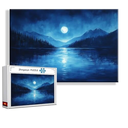 Puzzle Mond Landschaft 2000 Teile Groß XXL 100 x 70 cm, Jigsaw Art Impossible Erwachsene Anspruchsvoll, Klassische Jigsaw Erwachsene, Junge, Mädchen, Geschicklichkeitsspiel für Die Ganze Familie H-6 von Zhngzoyn