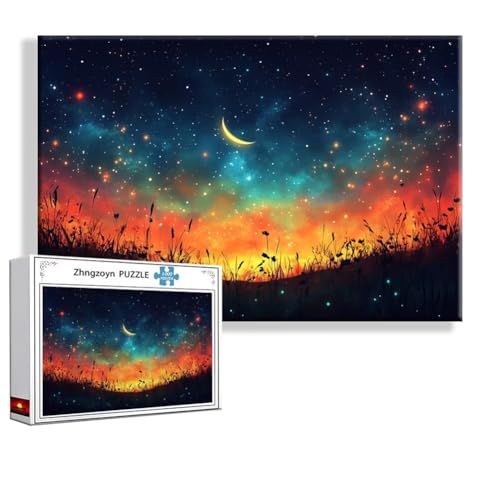 Puzzle Mond Landschaft 4000 Teile Groß XXL 140 x 87 cm, Jigsaw Art Impossible Erwachsene Anspruchsvoll, Klassische Jigsaw Erwachsene, Junge, Mädchen, Geschicklichkeitsspiel für Die Ganze Familie E-7 von Zhngzoyn