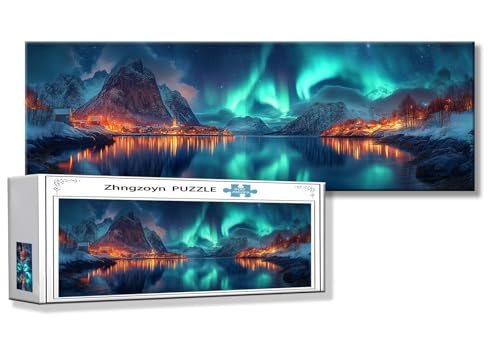 Puzzle Nordlicht 900 Teile Aurora Puzzle Erwachsene Anspruchsvoll Groß XXL 87 x 34 cm Jigsaw Panorama, 2025 Impossible Jigsaw, Klassische Holzpuzzle für Erwachsene Männer, Frauen, ältere Menschen P-3 Puzzle Nordlicht 900 Teile Aurora Puzzle Erwachsene Anspruchsvoll Groß XXL 87 x 34 cm Jigsaw Panorama, 2025 Impossible Jigsaw, Klassische Holzpuzzle für Erwachsene Männer, Frauen, ältere Menschen P-3 von Zhngzoyn