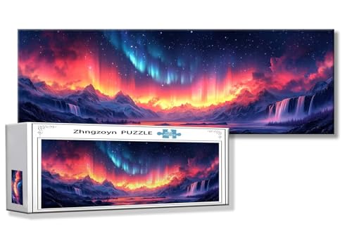 Puzzle Nordlicht 900 Teile Landschaft Puzzle Erwachsene Anspruchsvoll Groß XXL 87x34cm Jigsaw panorama, 2025 Impossible Jigsaw, Klassische Holzpuzzle für Erwachsene Männer, Frauen, ältere Menschen F-1 Puzzle Nordlicht 900 Teile Landschaft Puzzle Erwachsene Anspruchsvoll Groß XXL 87x34cm Jigsaw panorama, 2025 Impossible Jigsaw, Klassische Holzpuzzle für Erwachsene Männer, Frauen, ältere Menschen F-1 von Zhngzoyn
