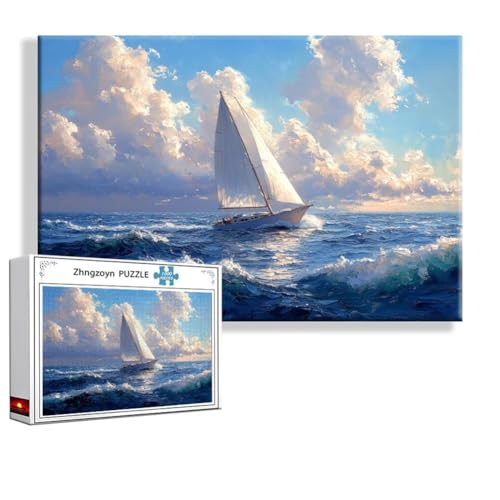 Puzzle Ozean Landschaft 1000 Teile Groß XXL 75 x 50 cm, Jigsaw Art Impossible Erwachsene Anspruchsvoll, Klassische Jigsaw Erwachsene, Junge, Mädchen, Geschicklichkeitsspiel für Die Ganze Familie C-6 von Zhngzoyn