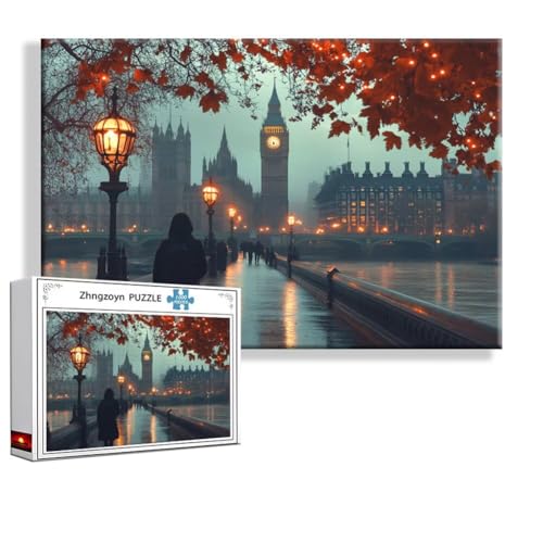 Puzzle Paris Eiffelturm 1000 Teile Groß XXL 75 x 50 cm, Jigsaw Art Impossible Erwachsene Anspruchsvoll, Klassische Jigsaw Erwachsene, Junge, Mädchen, Geschicklichkeitsspiel für Die Ganze Familie G-7 von Zhngzoyn