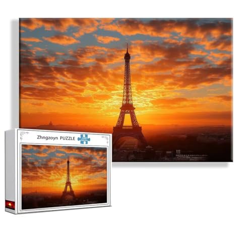 Puzzle Paris Turm 1000 Teile Groß XXL 75 x 50 cm, Jigsaw Art Impossible Erwachsene Anspruchsvoll, DIY Klassische Jigsaw Erwachsene, Junge, Mädchen, Geschicklichkeitsspiel für Die Ganze Familie H-5 von Zhngzoyn
