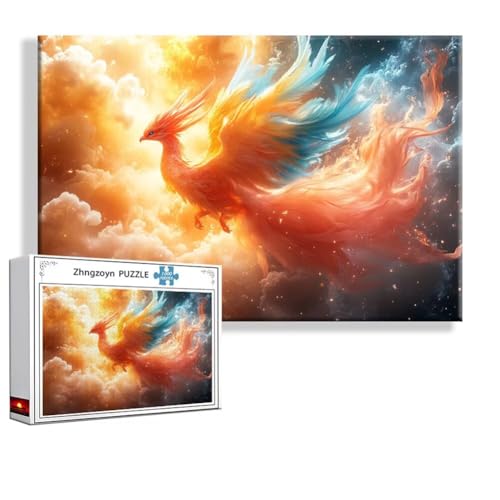 Puzzle Pfau Fantasie 1000 Teile Groß XXL 75 x 50 cm, Jigsaw Art Impossible Erwachsene Anspruchsvoll, DIY Klassische Jigsaw Erwachsene, Junge, Mädchen, Geschicklichkeitsspiel für Die Ganze Familie Y-5 von Zhngzoyn