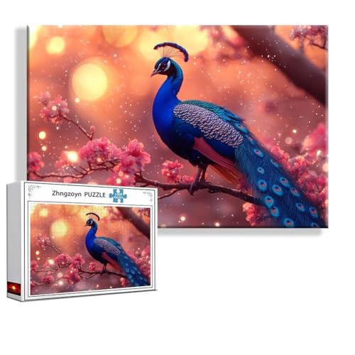 Puzzle Pfau Tier 5000 Teile Groß XXL 156 x 105 cm, Jigsaw Art Impossible Erwachsene Anspruchsvoll, DIY Klassische Jigsaw Erwachsene, Junge, Mädchen, Geschicklichkeitsspiel für Die Ganze Familie Z-6 von Zhngzoyn
