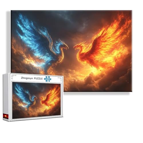 Puzzle Phönix Vogel 1500 Teile Groß XXL 87 x 57 cm, Jigsaw Art Impossible Erwachsene Anspruchsvoll, DIY Klassische Jigsaw Erwachsene, Junge, Mädchen, Geschicklichkeitsspiel für Die Ganze Familie Y-2 Puzzle Phönix Vogel 1500 Teile Groß XXL 87 x 57 cm, Jigsaw Art Impossible Erwachsene Anspruchsvoll, DIY Klassische Jigsaw Erwachsene, Junge, Mädchen, Geschicklichkeitsspiel für Die Ganze Familie Y-2 von Zhngzoyn