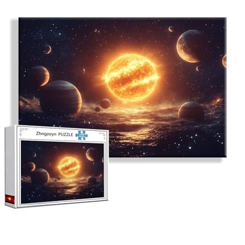 Puzzle Planet Raum 5000 Teile Groß XXL 156 x 105 cm, Jigsaw Art Impossible Erwachsene Anspruchsvoll, DIY Klassische Jigsaw Erwachsene, Junge, Mädchen, Geschicklichkeitsspiel für Die Ganze Familie U-4 von Zhngzoyn