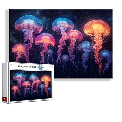 Puzzle Qualle Tier 3000 Teile Groß XXL 120 x 80 cm, Jigsaw Art Impossible Erwachsene Anspruchsvoll, DIY Klassische Jigsaw Erwachsene, Junge, Mädchen, Geschicklichkeitsspiel für Die Ganze Familie A-6 von Zhngzoyn