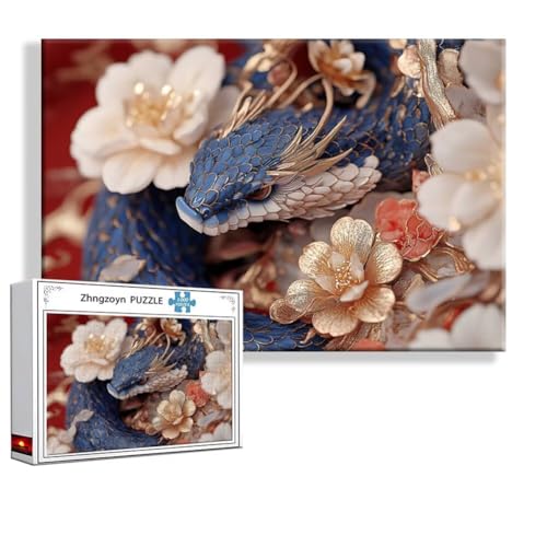 Puzzle Schlange Blume 3000 Teile Groß XXL 120 x 80 cm, Jigsaw Art Impossible Erwachsene Anspruchsvoll, Klassische Jigsaw Erwachsene, Junge, Mädchen, Geschicklichkeitsspiel für Die Ganze Familie T-8 Puzzle Schlange Blume 3000 Teile Groß XXL 120 x 80 cm, Jigsaw Art Impossible Erwachsene Anspruchsvoll, Klassische Jigsaw Erwachsene, Junge, Mädchen, Geschicklichkeitsspiel für Die Ganze Familie T-8 von Zhngzoyn