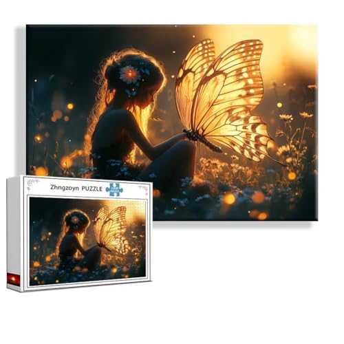Puzzle Schmetterling Fantasie 4000 Teile Groß XXL 140x87 cm, Jigsaw Art Impossible Erwachsene Anspruchsvoll, Klassische Jigsaw Erwachsene, Junge, Mädchen, Geschicklichkeitsspiel für Familie M-0 von Zhngzoyn