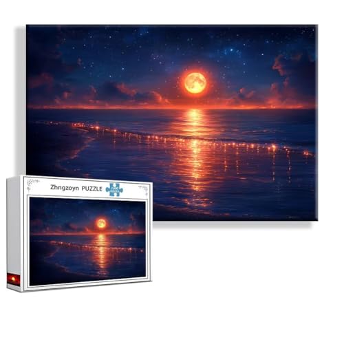 Puzzle Sonnenuntergang Fantasie 1500 Teile Groß XXL 87x57 cm, Jigsaw Art Impossible Erwachsene Anspruchsvoll, Klassische Jigsaw Erwachsene, Junge, Mädchen, Geschicklichkeitsspiel für Familie H-0 von Zhngzoyn