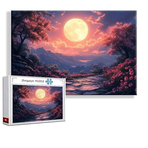 Puzzle Sonnenuntergang Landschaft 4000 Teile Groß XXL 140x87 cm, Jigsaw Art Impossible Erwachsene Anspruchsvoll, Klassische Jigsaw Erwachsene, Junge, Mädchen, Geschicklichkeitsspiel für Familie E-1 von Zhngzoyn