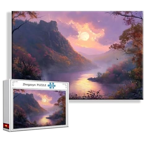 Puzzle Sonnenuntergang Landschaft 4000 Teile Groß XXL 140x87 cm, Jigsaw Art Impossible Erwachsene Anspruchsvoll, Klassische Jigsaw Erwachsene, Junge, Mädchen, Geschicklichkeitsspiel für Familie P-1 Puzzle Sonnenuntergang Landschaft 4000 Teile Groß XXL 140x87 cm, Jigsaw Art Impossible Erwachsene Anspruchsvoll, Klassische Jigsaw Erwachsene, Junge, Mädchen, Geschicklichkeitsspiel für Familie P-1 von Zhngzoyn