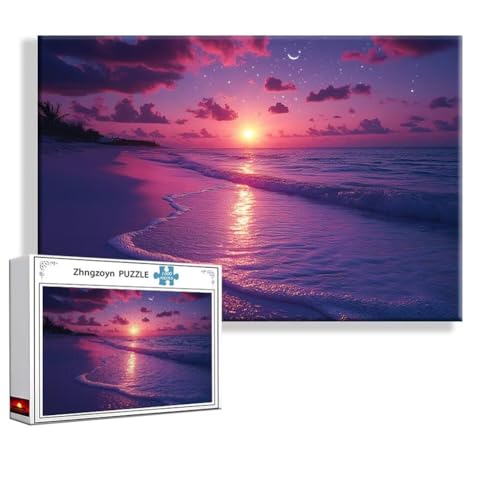 Puzzle Sonnenuntergang Ozean 3000 Teile Groß XXL 120x80 cm, Jigsaw Art Impossible Erwachsene Anspruchsvoll, Klassische Jigsaw Erwachsene, Junge, Mädchen, Geschicklichkeitsspiel für Familie Z-5 von Zhngzoyn