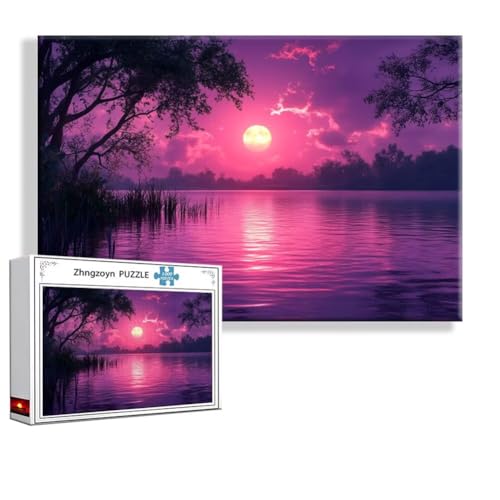 Puzzle Sonnenuntergang Ozean 4000 Teile Groß XXL 140x87 cm, Jigsaw Art Impossible Erwachsene Anspruchsvoll, Klassische Jigsaw Erwachsene, Junge, Mädchen, Geschicklichkeitsspiel für Familie K-9 von Zhngzoyn