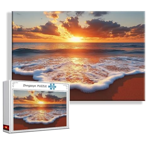 Puzzle Sonnenuntergang Strand 1500 Teile Groß XXL 87x57 cm, Jigsaw Art Impossible Erwachsene Anspruchsvoll, Klassische Jigsaw Erwachsene, Junge, Mädchen, Geschicklichkeitsspiel für Familie F-1 Puzzle Sonnenuntergang Strand 1500 Teile Groß XXL 87x57 cm, Jigsaw Art Impossible Erwachsene Anspruchsvoll, Klassische Jigsaw Erwachsene, Junge, Mädchen, Geschicklichkeitsspiel für Familie F-1 von Zhngzoyn