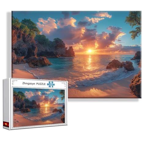 Puzzle Strand Landschaft 2000 Teile Groß XXL 100 x 70 cm, Jigsaw art Impossible Erwachsene Anspruchsvoll, Klassische Jigsaw Erwachsene, Junge, Mädchen, Geschicklichkeitsspiel für Die Ganze Familie Y-3 von Zhngzoyn