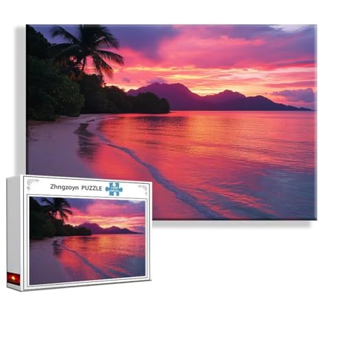 Puzzle Strand Landschaft 2000 Teile Groß XXL 100 x 70 cm, Jigsaw art Impossible Erwachsene Anspruchsvoll, Klassische Jigsaw Erwachsene, Junge, Mädchen, Geschicklichkeitsspiel für Die Ganze Familie V-0 von Zhngzoyn