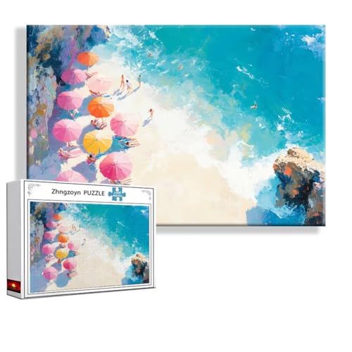 Puzzle Strand Landschaft 4000 Teile Groß XXL 140 x 87 cm, Jigsaw art Impossible Erwachsene Anspruchsvoll, Klassische Jigsaw Erwachsene, Junge, Mädchen, Geschicklichkeitsspiel für Die Ganze Familie C-4 von Zhngzoyn