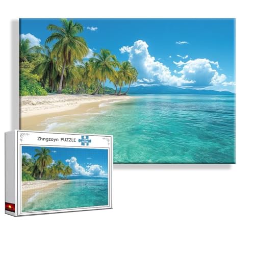 Puzzle Strand Ozean 1000 Teile Groß XXL 75 x 50 cm, Jigsaw Art Impossible Erwachsene Anspruchsvoll, DIY Klassische Jigsaw Erwachsene, Junge, Mädchen, Geschicklichkeitsspiel für Die Ganze Familie R-5 Puzzle Strand Ozean 1000 Teile Groß XXL 75 x 50 cm, Jigsaw Art Impossible Erwachsene Anspruchsvoll, DIY Klassische Jigsaw Erwachsene, Junge, Mädchen, Geschicklichkeitsspiel für Die Ganze Familie R-5 von Zhngzoyn