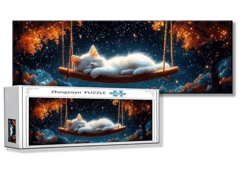 Puzzle Tier 900 Teile Katze Puzzle Erwachsene Anspruchsvoll Groß XXL 87 x 34 cm Jigsaw panorama, Schwer Impossible Jigsaw, 2025 Klassische Holzpuzzle für Erwachsene Männer, Frauen, ältere Menschen N-2 Puzzle Tier 900 Teile Katze Puzzle Erwachsene Anspruchsvoll Groß XXL 87 x 34 cm Jigsaw panorama, Schwer Impossible Jigsaw, 2025 Klassische Holzpuzzle für Erwachsene Männer, Frauen, ältere Menschen N-2 von Zhngzoyn