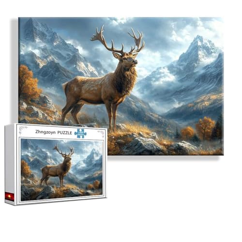 Puzzle Tier Hirsch 3000 Teile Groß XXL 120 x 80 cm, Jigsaw Art Impossible Erwachsene Anspruchsvoll, DIY Klassische Jigsaw Erwachsene, Junge, Mädchen, Geschicklichkeitsspiel für Die Ganze Familie C-0 Puzzle Tier Hirsch 3000 Teile Groß XXL 120 x 80 cm, Jigsaw Art Impossible Erwachsene Anspruchsvoll, DIY Klassische Jigsaw Erwachsene, Junge, Mädchen, Geschicklichkeitsspiel für Die Ganze Familie C-0 von Zhngzoyn