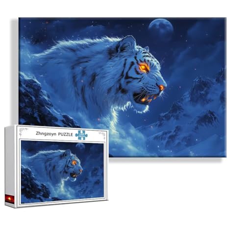 Puzzle Tier Tiger 4000 Teile Groß XXL 140 x 87 cm, Jigsaw Art Impossible Erwachsene Anspruchsvoll, DIY Klassische Jigsaw Erwachsene, Junge, Mädchen, Geschicklichkeitsspiel für Die Ganze Familie A-2 von Zhngzoyn