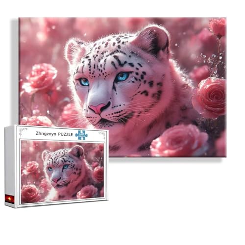 Puzzle Tiger Rose 3000 Teile Groß XXL 120 x 80 cm, Jigsaw Art Impossible Erwachsene Anspruchsvoll, DIY Klassische Jigsaw Erwachsene, Junge, Mädchen, Geschicklichkeitsspiel für Die Ganze Familie H-2 von Zhngzoyn