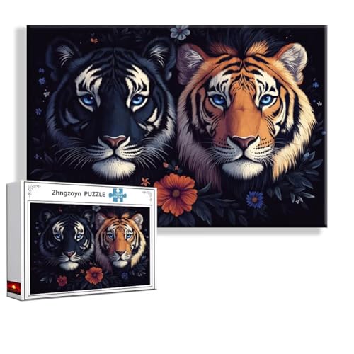 Puzzle Tiger Tier 2000 Teile Groß XXL 100 x 70 cm, Jigsaw Art Impossible Erwachsene Anspruchsvoll, DIY Klassische Jigsaw Erwachsene, Junge, Mädchen, Geschicklichkeitsspiel für Die Ganze Familie X-4 Puzzle Tiger Tier 2000 Teile Groß XXL 100 x 70 cm, Jigsaw Art Impossible Erwachsene Anspruchsvoll, DIY Klassische Jigsaw Erwachsene, Junge, Mädchen, Geschicklichkeitsspiel für Die Ganze Familie X-4 von Zhngzoyn