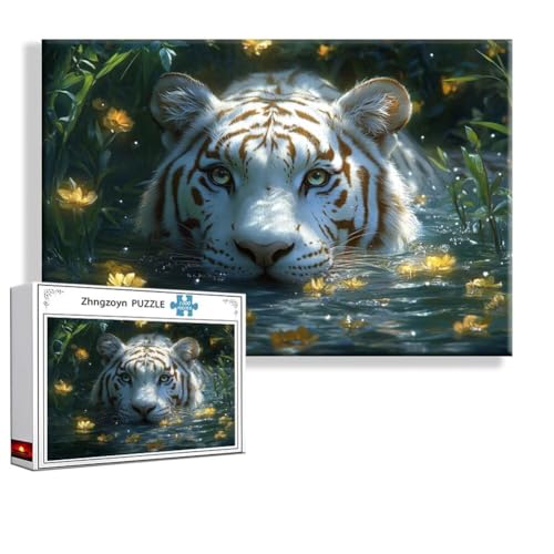 Puzzle Tiger Tier 5000 Teile Groß XXL 156 x 105 cm, Jigsaw Art Impossible Erwachsene Anspruchsvoll, DIY Klassische Jigsaw Erwachsene, Junge, Mädchen, Geschicklichkeitsspiel für Die Ganze Familie S-4 Puzzle Tiger Tier 5000 Teile Groß XXL 156 x 105 cm, Jigsaw Art Impossible Erwachsene Anspruchsvoll, DIY Klassische Jigsaw Erwachsene, Junge, Mädchen, Geschicklichkeitsspiel für Die Ganze Familie S-4 von Zhngzoyn