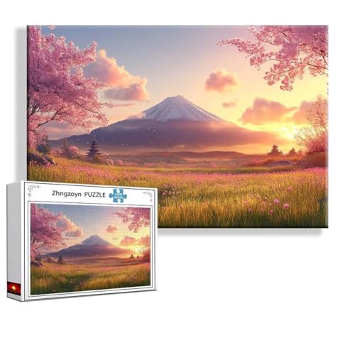 Puzzle Vulkan Fuji Landschaft 2000 Teile Groß XXL 100x70 cm, Jigsaw Art Impossible Erwachsene Anspruchsvoll, Klassische Jigsaw Erwachsene, Junge, Mädchen, Geschicklichkeitsspiel für Familie V-5 von Zhngzoyn