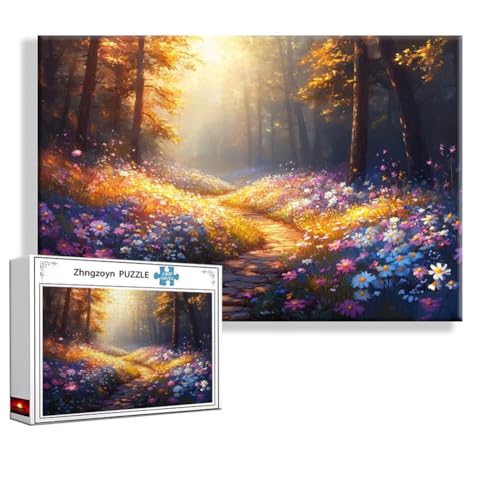 Puzzle Wald Landschaft 1500 Teile Groß XXL 87 x 57 cm, Jigsaw Art Impossible Erwachsene Anspruchsvoll, Klassische Jigsaw Erwachsene, Junge, Mädchen, Geschicklichkeitsspiel für Die Ganze Familie M-0 von Zhngzoyn