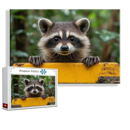 Puzzle Waschbär Tier 2000 Teile Groß XXL 100 x 70 cm, Jigsaw art Impossible Erwachsene Anspruchsvoll, DIY Klassische Jigsaw Erwachsene, Junge, Mädchen, Geschicklichkeitsspiel für Die Ganze Familie V-3 von Zhngzoyn