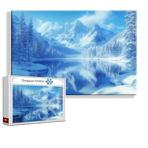 Puzzle Winter Landschaft 2000 Teile Groß XXL 100 x 70 cm, Jigsaw art Impossible Erwachsene Anspruchsvoll, Klassische Jigsaw Erwachsene, Junge, Mädchen, Geschicklichkeitsspiel für Die Ganze Familie D-6 von Zhngzoyn