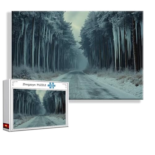 Puzzle Winter Landschaft 3000 Teile Groß XXL 120 x 80 cm, Jigsaw art Impossible Erwachsene Anspruchsvoll, Klassische Jigsaw Erwachsene, Junge, Mädchen, Geschicklichkeitsspiel für Die Ganze Familie P-4 von Zhngzoyn