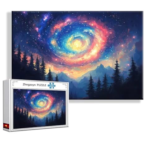 Puzzle Wirbel Landschaft 5000 Teile Groß XXL 156x105 cm, Jigsaw Art Impossible Erwachsene Anspruchsvoll, Klassische Jigsaw Erwachsene, Junge, Mädchen, Geschicklichkeitsspiel für Die Ganze Familie D-3 von Zhngzoyn