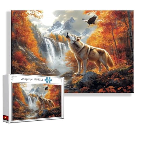 Puzzle Wolf Fallen 3000 Teile Groß XXL 120 x 80 cm, Jigsaw Art Impossible Erwachsene Anspruchsvoll, DIY Klassische Jigsaw Erwachsene, Junge, Mädchen, Geschicklichkeitsspiel für Die Ganze Familie R-1 von Zhngzoyn