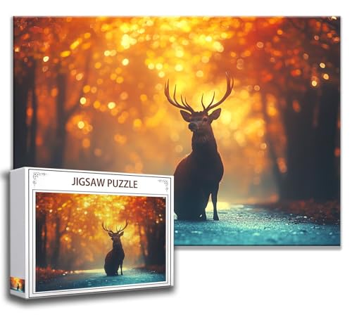 REH Puzzle 120 Teile Kinder, Jigsaw Puzzle Wald Puzzle Erwachsene, Junge, Mädchen, Geschicklichkeitsspiel für Die Ganze Familie, Klassische Holzpuzzle für Wand Zimmer Deko Wohnzimmer, Geschenke L-2 REH Puzzle 120 Teile Kinder, Jigsaw Puzzle Wald Puzzle Erwachsene, Junge, Mädchen, Geschicklichkeitsspiel für Die Ganze Familie, Klassische Holzpuzzle für Wand Zimmer Deko Wohnzimmer, Geschenke L-2 von Zhngzoyn