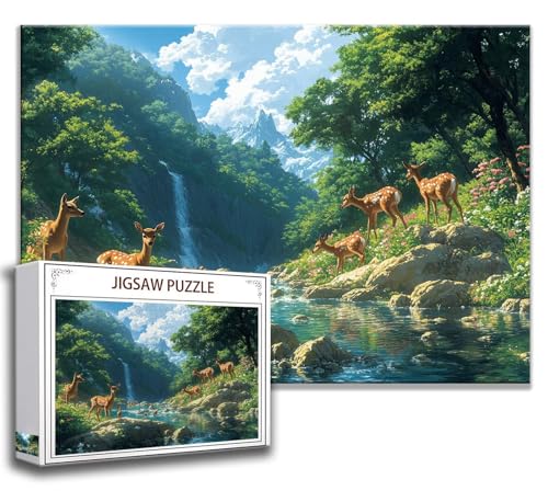 REH Puzzle 300 Teile Kinder, Jigsaw Puzzle Fallen Puzzle Erwachsene, Junge, Mädchen, Geschicklichkeitsspiel für Die Ganze Familie, Klassische Holzpuzzle für Wand Zimmer Deko Wohnzimmer, Geschenke P-2 REH Puzzle 300 Teile Kinder, Jigsaw Puzzle Fallen Puzzle Erwachsene, Junge, Mädchen, Geschicklichkeitsspiel für Die Ganze Familie, Klassische Holzpuzzle für Wand Zimmer Deko Wohnzimmer, Geschenke P-2 von Zhngzoyn