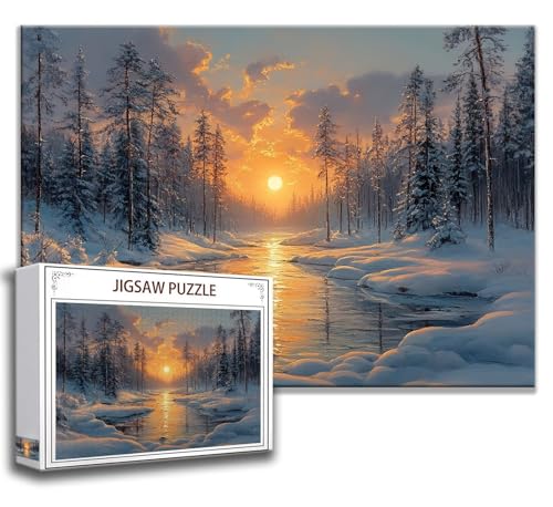 Winter Puzzle 300 Teile Kinder, Jigsaw Puzzle Landschaft Puzzle Erwachsene, Junge, Mädchen, Geschicklichkeitsspiel für Die Ganze Familie, Klassische Holzpuzzle für Wand Zimmer Deko Wohnzimmer H-2 Winter Puzzle 300 Teile Kinder, Jigsaw Puzzle Landschaft Puzzle Erwachsene, Junge, Mädchen, Geschicklichkeitsspiel für Die Ganze Familie, Klassische Holzpuzzle für Wand Zimmer Deko Wohnzimmer H-2 von Zhngzoyn