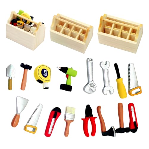 2 Stks Miniatur Werkzeugkasten Set, Jede Mit Werkzeug 8 Stück Puppenhaus Werkzeugkasten Zubehör,Miniatur Puppenhaus Zubehör 2 Stks Miniatur Werkzeugkasten Set, Jede Mit Werkzeug 8 Stück Puppenhaus Werkzeugkasten Zubehör,Miniatur Puppenhaus Zubehör von ZhongShuang
