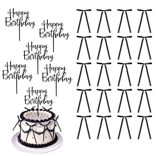 20pcs Schwarz Bogen Tortendeko Geburtstag Kuchen Deko, Mit 5pcs Happy Birthday Schild,Verwendet Für Geburtstage Partys Hochzeiten Valentinstag 20pcs Schwarz Bogen Tortendeko Geburtstag Kuchen Deko, Mit 5pcs Happy Birthday Schild,Verwendet Für Geburtstage Partys Hochzeiten Valentinstag von ZhongShuang