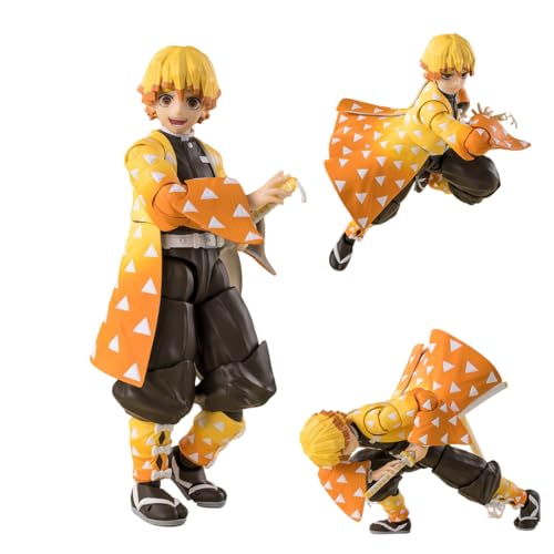 Anime Figures Agatsuma Zenitsu Action Figur Beweglich Gelenk Austauschbar Gesicht Zubehör Modell Super-Action-Statue,15CM Anime Figures Agatsuma Zenitsu Action Figur Beweglich Gelenk Austauschbar Gesicht Zubehör Modell Super-Action-Statue,15CM von Zhongkaihua