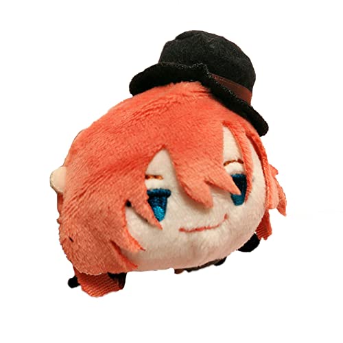 Zhongkaihua Bungo Stray Dogs Plüschtier Dazai Osamu/Nakahara Chuuya 9cm Plüsch Anime Cartoon Kissen Figur Plushie Plüsch Plüschtier für Fans von Zhongkaihua