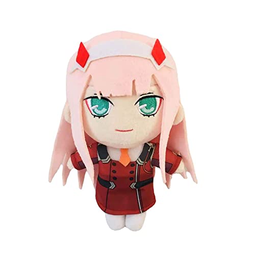 Darling in The FRANXX Zero Two Plüschpuppe, Anime 02 Plüsch süße Mädchen 20 cm Plüschfigur Heimdekoration von Zhongkaihua